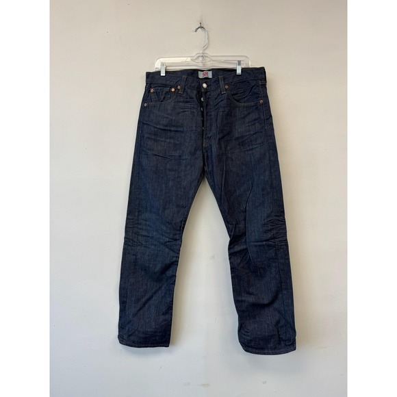 Levis 501 Jeans Mens 34x29 Blue Wash Original Fit Straight Leg Button Fly Denim